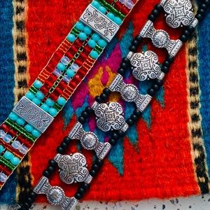 Set of two Southwest style Beaded Brighton bracelets!